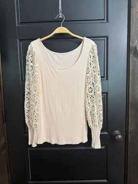 Long Sleeve Full Embroidered Blouse